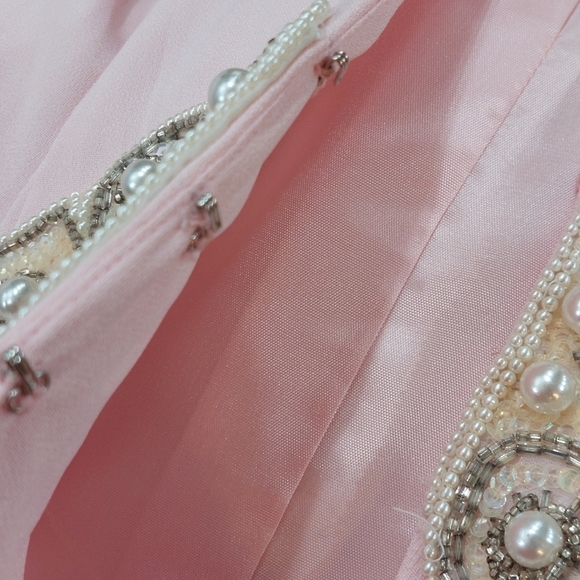 Opalis by Frank Hahn Pale Pink Skirt Set Women's Vintage Size 8 Made In USA - Picture 10 of 14